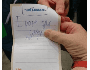 9-year-old has their say in the ballot box
