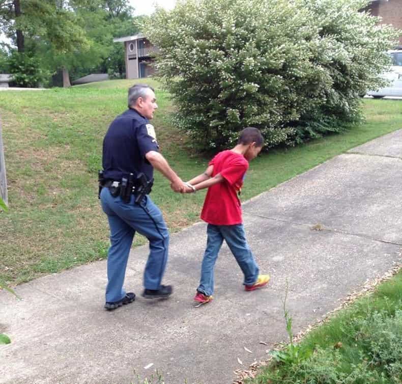 Mum punishes her 10-year-old son by asking police to fake his arrest