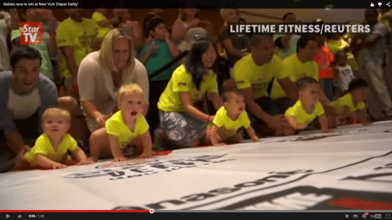 Baby “Diaper derby”: The Slowest two minutes in Sport