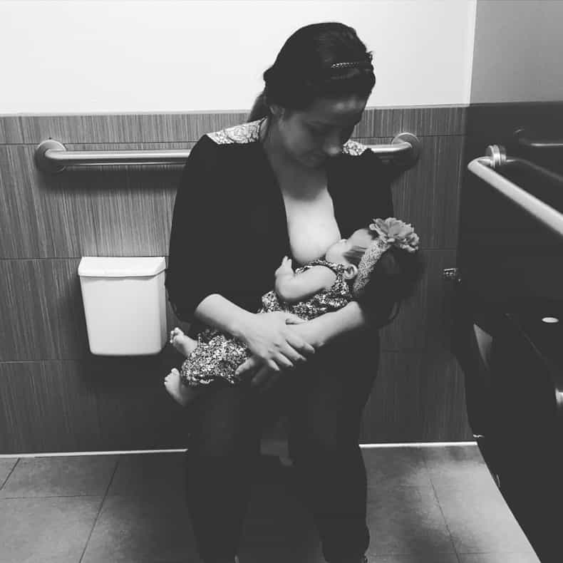 Protest staged at US store after mum told to breastfeed in the bathroom