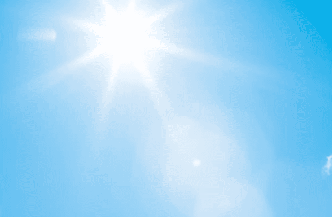 The weather forecast is predicting a dry day with high temperatures The weather forecast is predicting a dry day with high temperatures