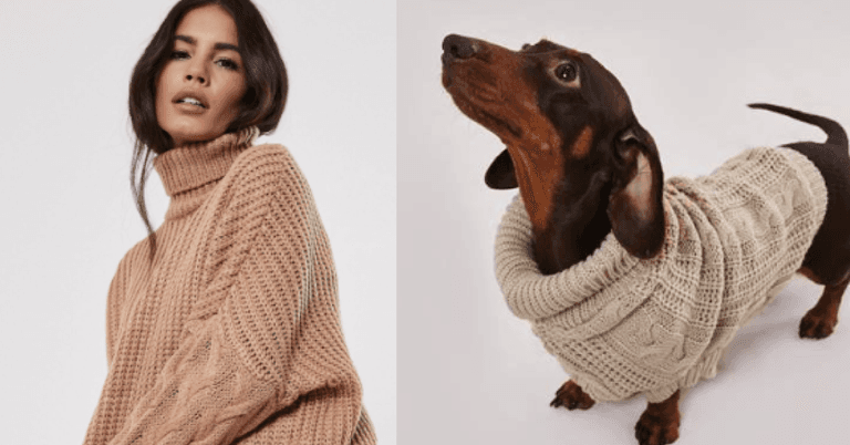 Missguided is selling matching human and dog roll neck jumpers Missguided is selling matching human and dog roll neck jumpers