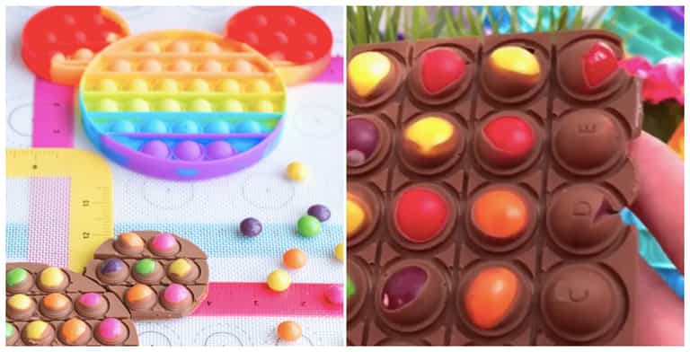 People on TikTok are using their kids’ pop-its to make chocolate treats People on TikTok are using their kids’ pop-its to make chocolate treats